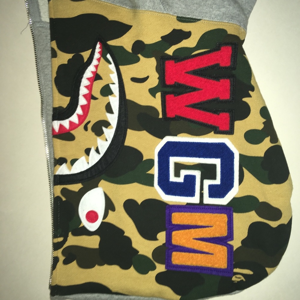 Bape crazy camel first camo shark hoodie
